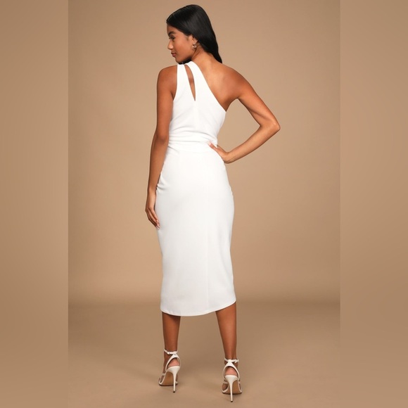 Lulu’s single shoulder midi dress nwot - Picture 3 of 6